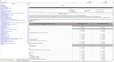 Quickly navigate to any schedule in the form by clicking in the List of Schedules.